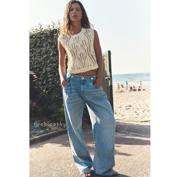 Zara LOOSE FIT WIDE LEG Z1975 JEANS - Picture 5 of 6